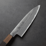 日野浦刃物 味方屋 蔬果刀<br>150mm 白紙鋼 松葉鎚目 玫瑰木八角柄