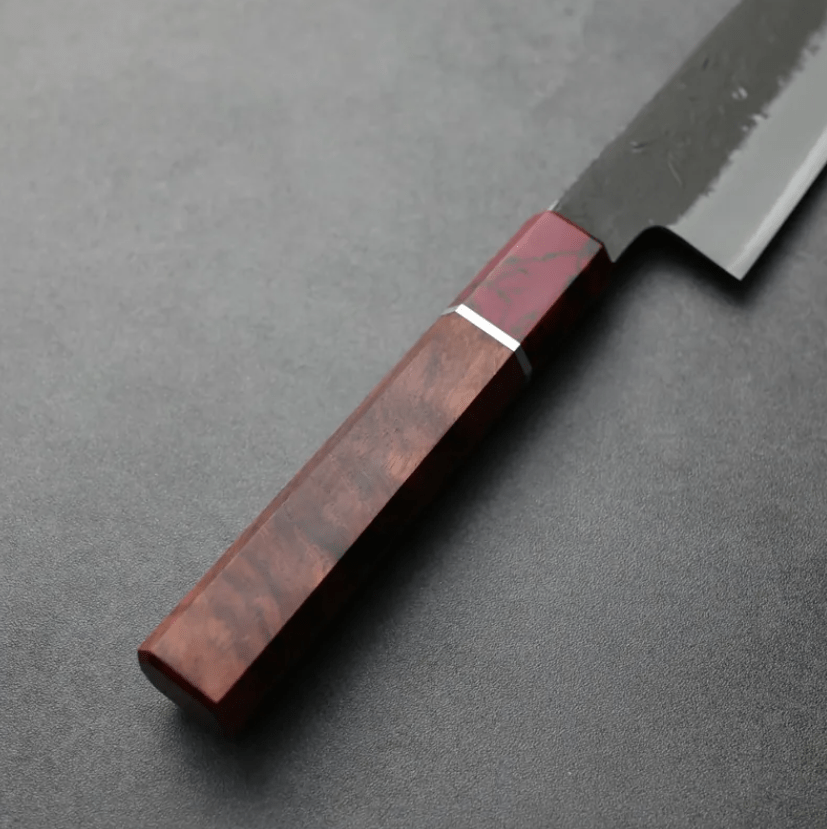 日野浦刃物 味方屋 蔬果刀 150mm 白紙鋼 黑打梨地 (3) 日野浦刃物 味方屋 蔬果刀 150mm<br>白紙鋼 黑打梨地