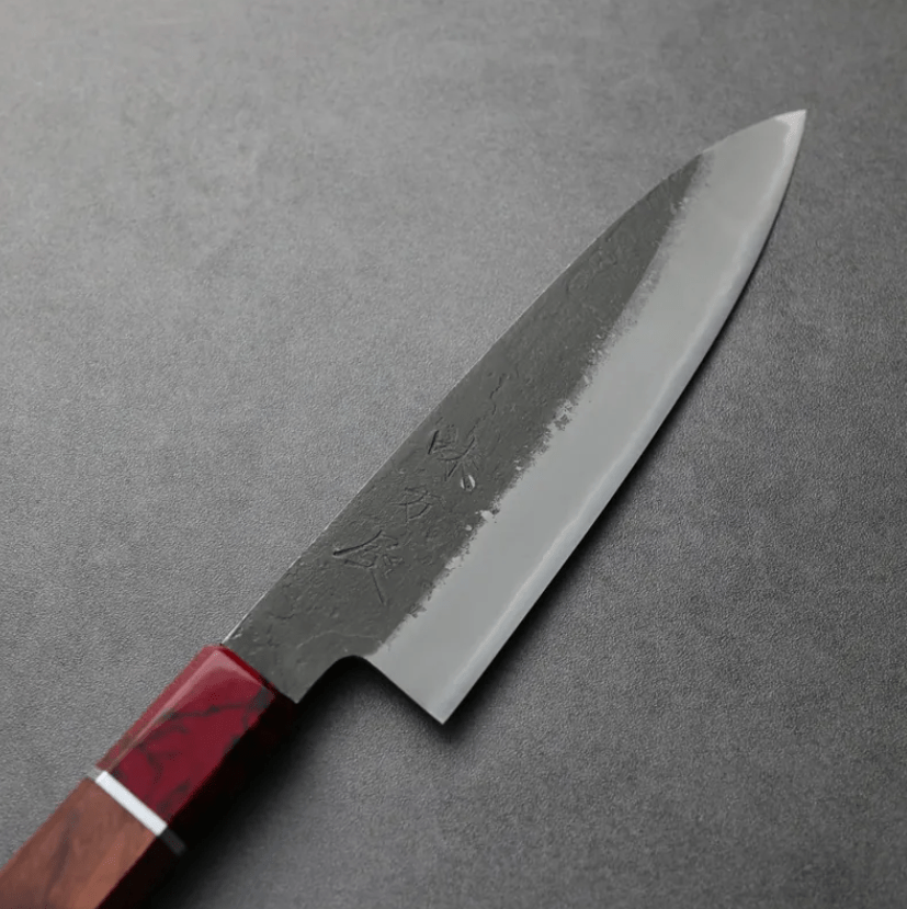 日野浦刃物 味方屋 蔬果刀 150mm 白紙鋼 黑打梨地 (4) 日野浦刃物 味方屋 蔬果刀 150mm<br>白紙鋼 黑打梨地