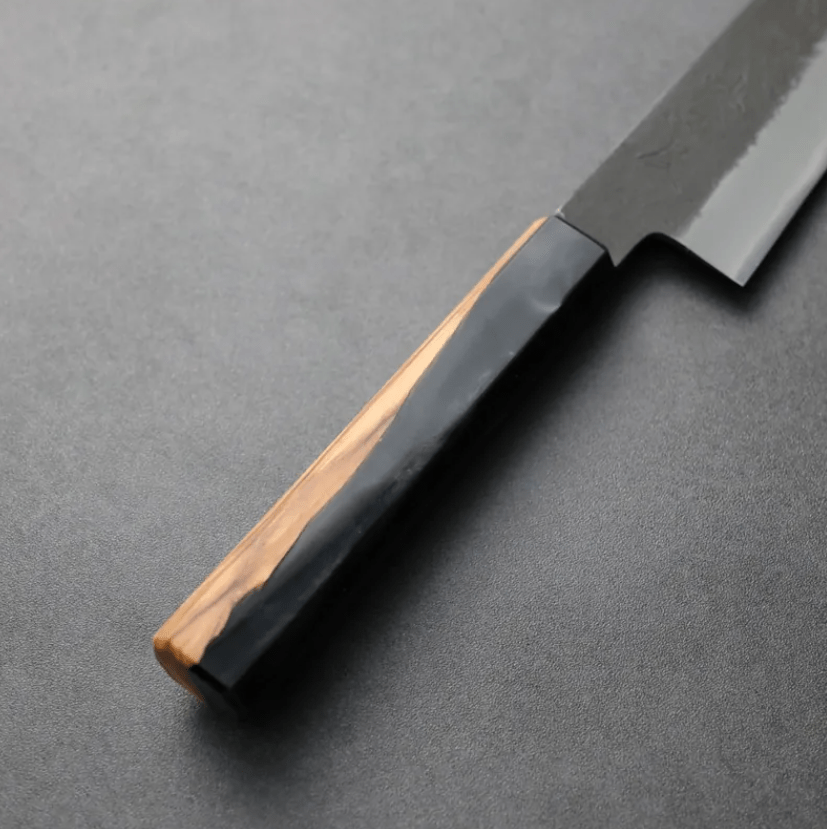 日野浦刃物 味方屋 蔬果刀 150mm 白紙鋼 黑打梨地 橄欖木 (3) 日野浦刃物 味方屋 蔬果刀 150mm<br>白紙鋼 黑打梨地 橄欖木