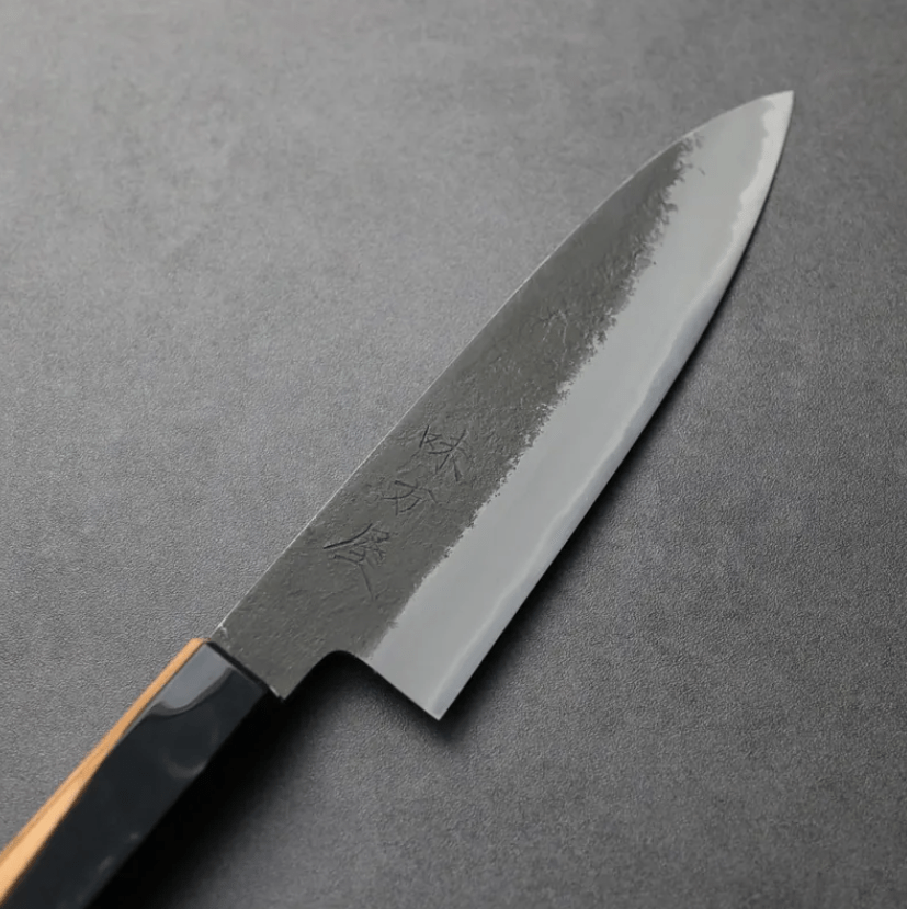 日野浦刃物 味方屋 蔬果刀 150mm 白紙鋼 黑打梨地 橄欖木 (4) 日野浦刃物 味方屋 蔬果刀 150mm<br>白紙鋼 黑打梨地 橄欖木