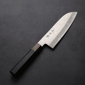 日野浦刃物 味方屋 三德 165mm<br>青紙鋼 有色大馬士革