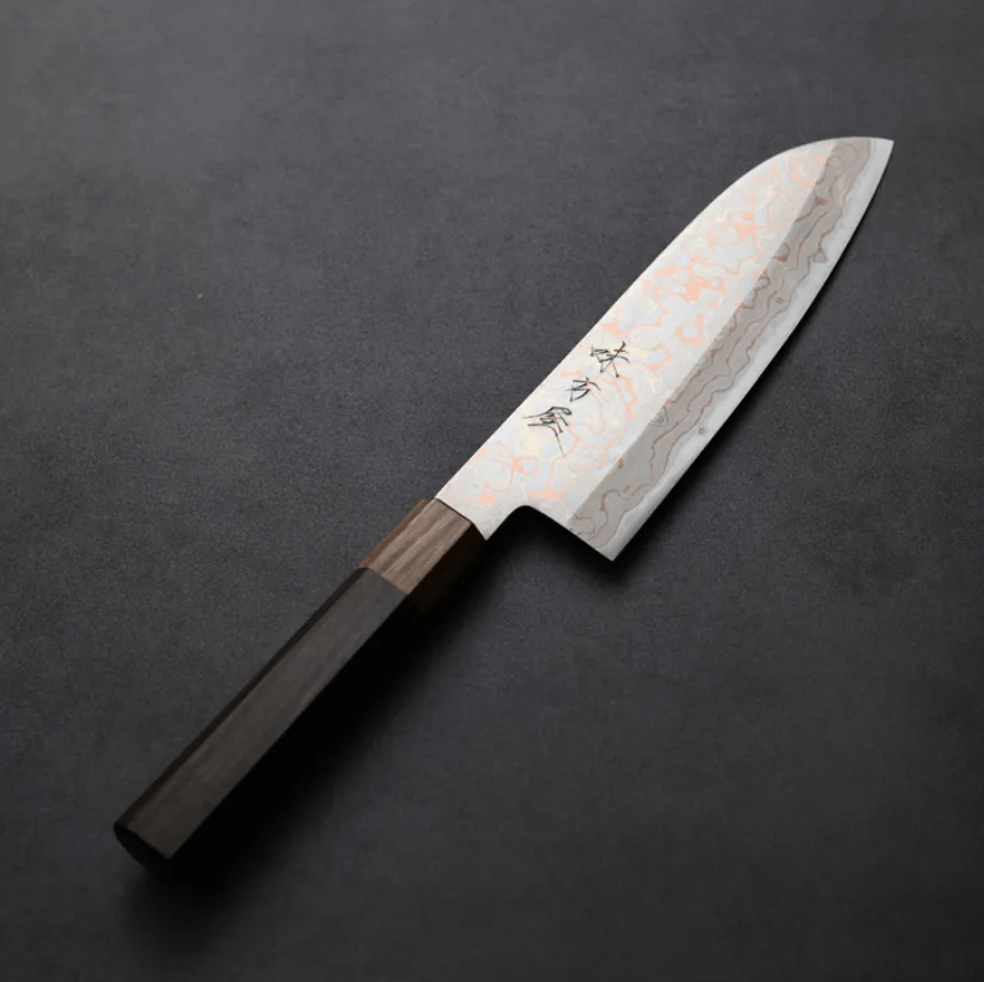 活動_日野浦刃物 味方屋 三德 165mm 青紙鋼 有色大馬士革 (1) 日野浦刃物 味方屋 三德 165mm<br>青紙鋼 有色大馬士革