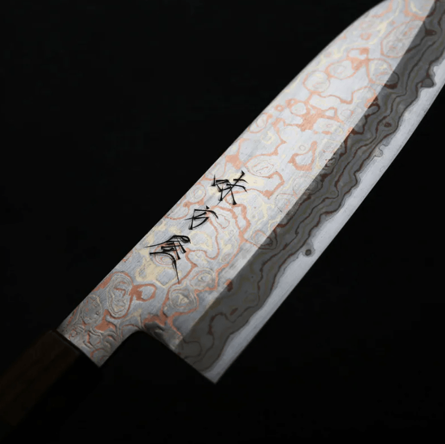 活動_日野浦刃物 味方屋 三德 165mm 青紙鋼 有色大馬士革 (2) 日野浦刃物 味方屋 三德 165mm<br>青紙鋼 有色大馬士革