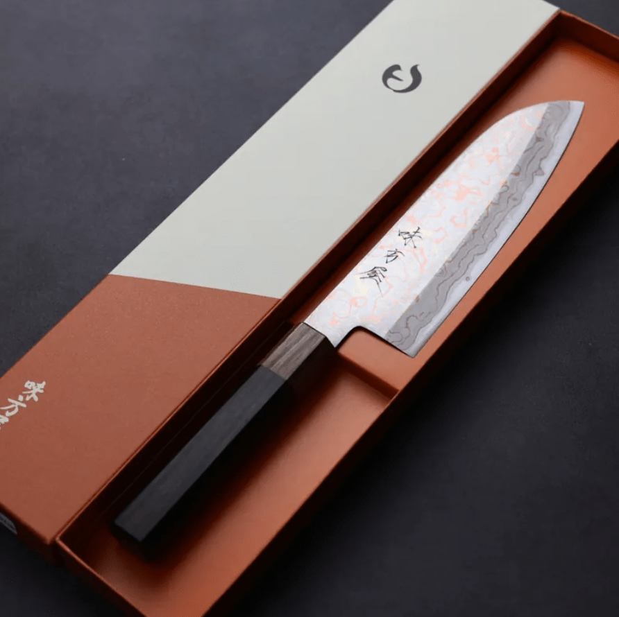 活動_日野浦刃物 味方屋 三德 165mm 青紙鋼 有色大馬士革 (3) 日野浦刃物 味方屋 三德 165mm<br>青紙鋼 有色大馬士革