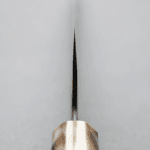 日野浦刃物 味方屋 牛刀 210mm<br> 白紙鋼 黑打鍛地墨流 特殊柄