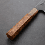 日野浦刃物 味方屋 牛刀 240mm<br> 白紙鋼 黑打鍛地墨流 特殊柄