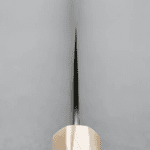 日野浦刃物 味方屋 牛刀 240mm<br> 白紙鋼 黑打鍛地墨流 特殊柄