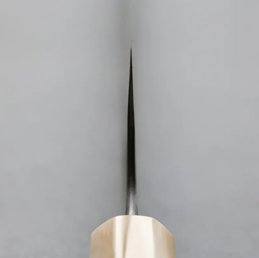 日野浦刃物 味方屋 牛刀 240mm<br> 白紙鋼 黑打鍛地墨流 特殊柄