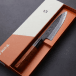 活動_日野浦刃物 味方屋 蔬果刀 135mm 白紙鋼 黑打鍛地墨流 (3) 日野浦刃物 味方屋 蔬果刀 135mm<br>白紙鋼 黑打鍛地墨流 特殊柄