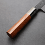 活動_日野浦刃物 味方屋 蔬果刀 135mm 白紙鋼 黑打鍛地墨流 (4) 日野浦刃物 味方屋 蔬果刀 135mm<br>白紙鋼 黑打鍛地墨流 特殊柄