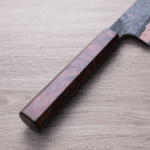 初心x二唐 喜 牛刀 240mm<br>SLD鋼 黑打有色大馬士革