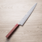 加藤義實 筋引 270mm <br>SG2粉末HSS鋼 鎳染大馬士革