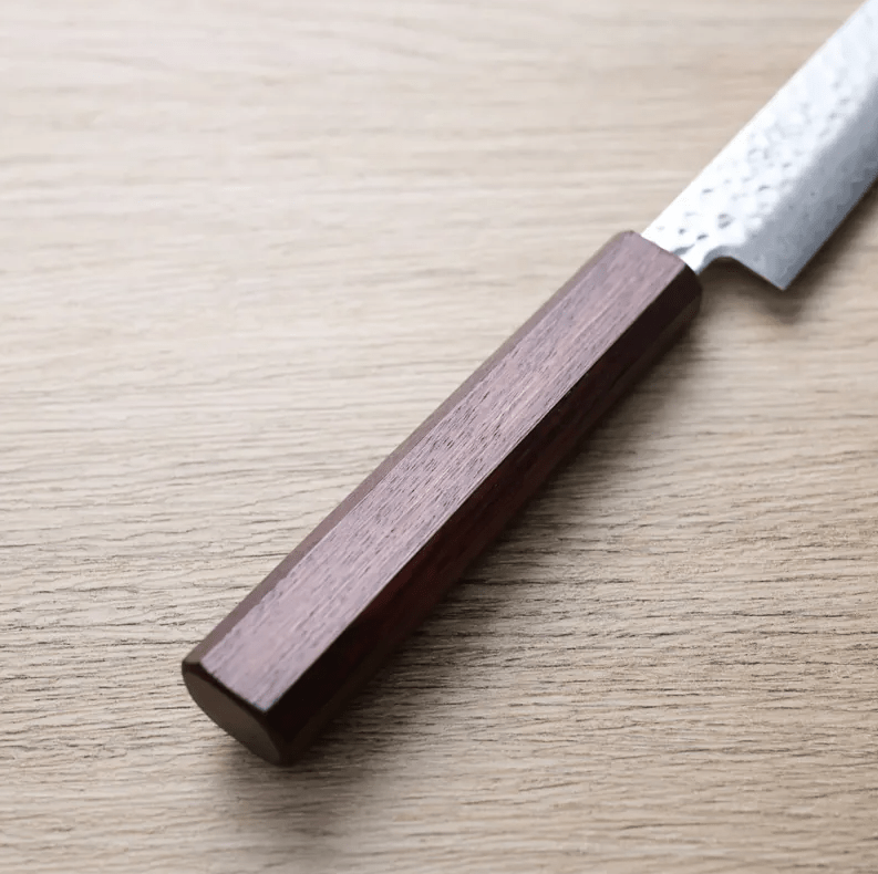 佐海 蔬果 150mm VG10鋼 <br>鎚目 大馬士革 紅柄