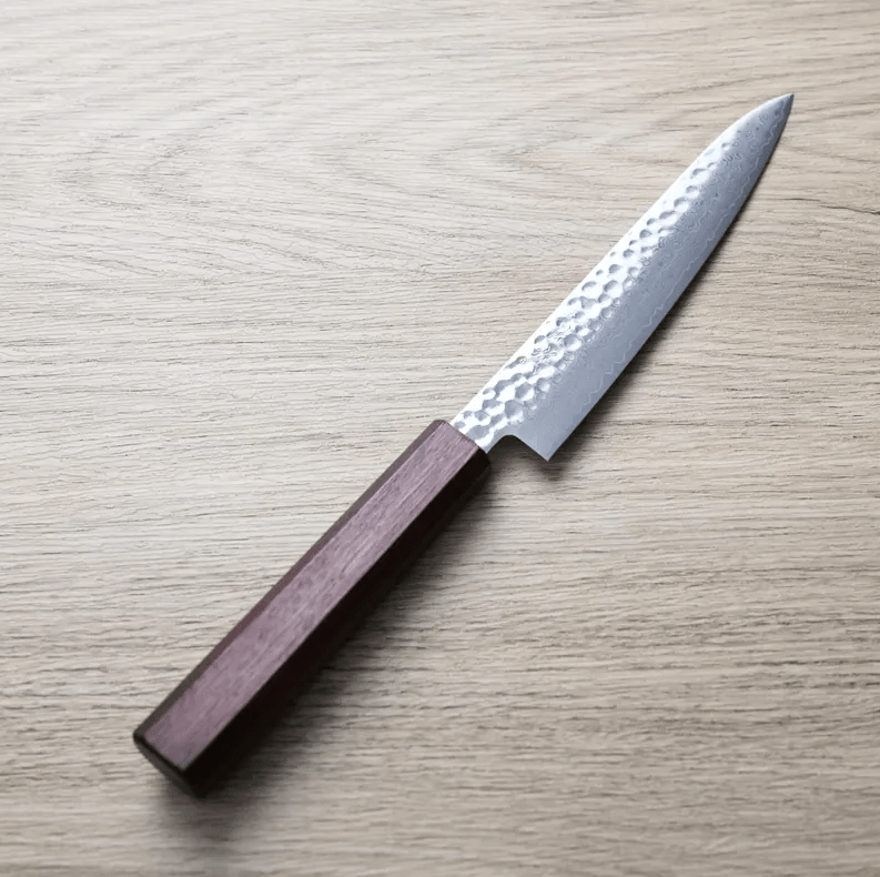 佐海 蔬果 150mm VG10鋼 <br>鎚目 大馬士革 紅柄