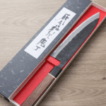 加茂詞朗 牛刀 210mm 青紙超級鋼 黑打 (2) 加茂詞朗 牛刀 210mm <br>青紙超級鋼 黑打