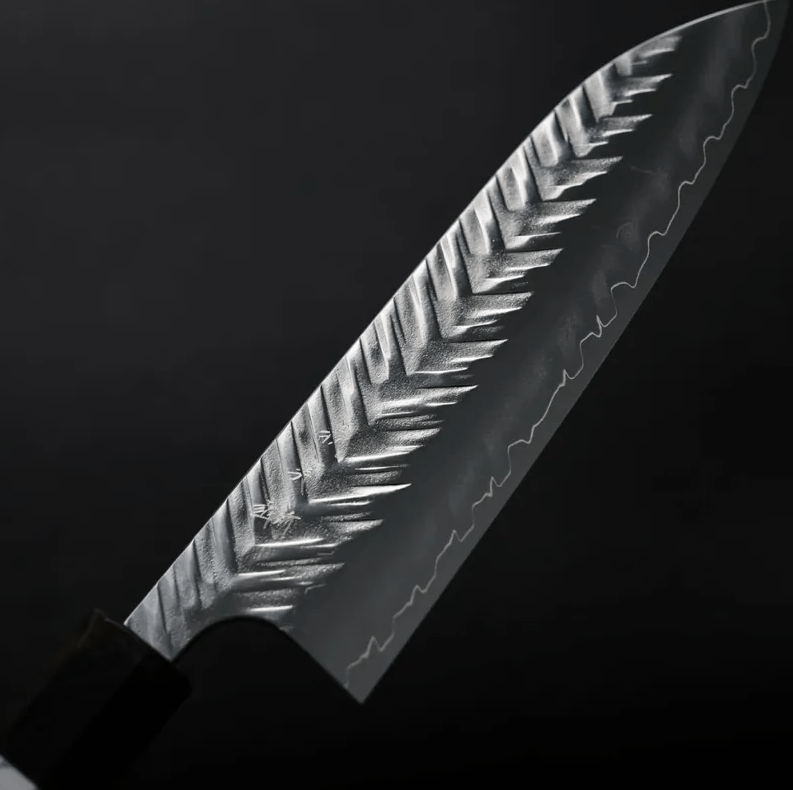 加藤義實 V鎚目 三德刀 170mm<br>SG Strix 黑檀白環
