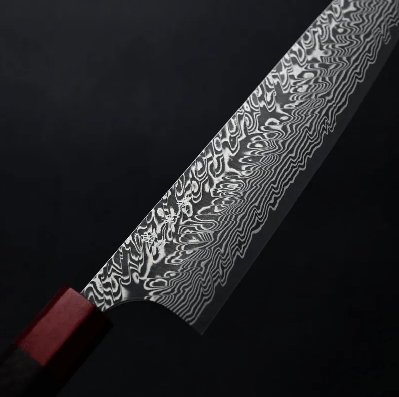 加藤義實 牛刀 210mm SG2粉末HSS鋼 鎳染大馬士革 (5) 加藤義實 牛刀 210mm <br>SG2粉末HSS鋼 鎳染大馬士革