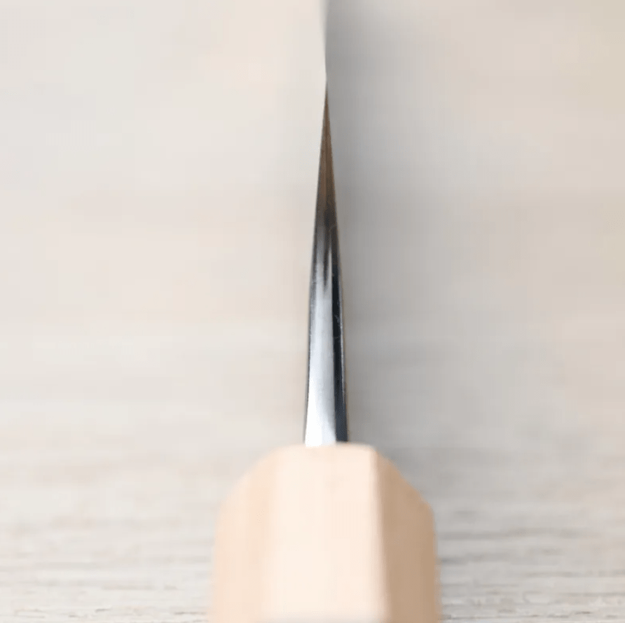 加藤義實 骨刻 150mm 青紙超級鋼 黑打 (5) 加藤義實 骨刻 150mm<br>青紙超級鋼 黑打