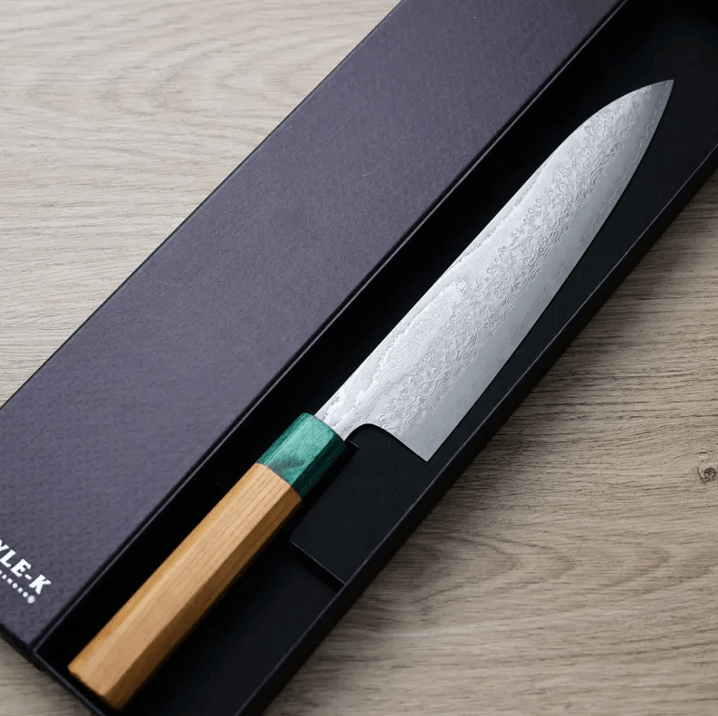 黑崎真 木靈 牛刀 210mm<br>VG10Ｗ鋼 大馬士革