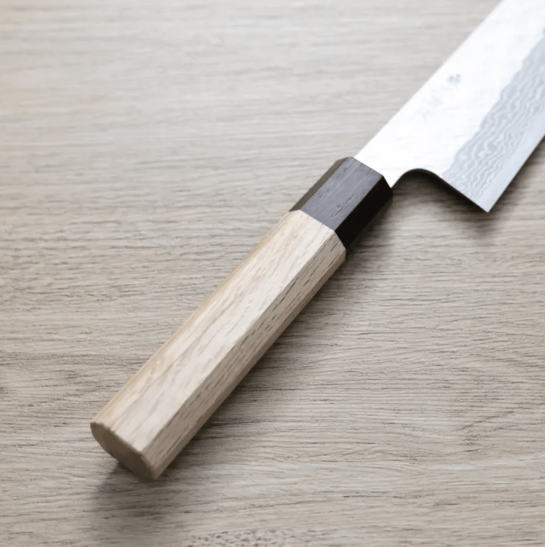 二唐刃物 牛刀 210mm VG10鋼 磨鎚目 (10) 二唐刃物 牛刀 210mm VG10鋼 磨鎚目