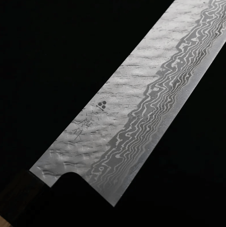 二唐刃物 牛刀 210mm VG10鋼 磨鎚目 (12) 二唐刃物 牛刀 210mm VG10鋼 磨鎚目