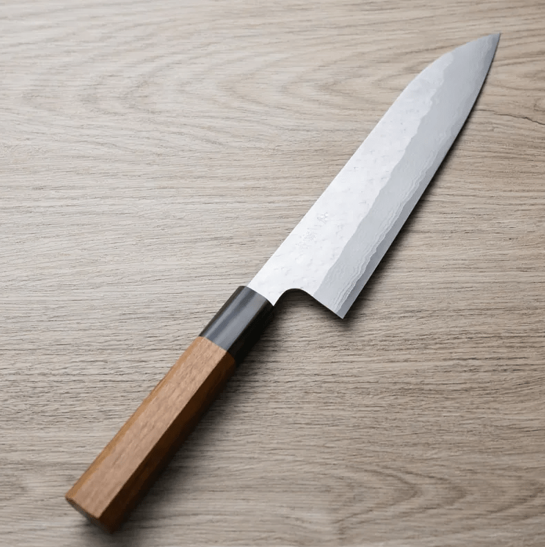 二唐刃物 牛刀 210mm VG10鋼 磨鎚目 (6) 二唐刃物 牛刀 210mm VG10鋼 磨鎚目