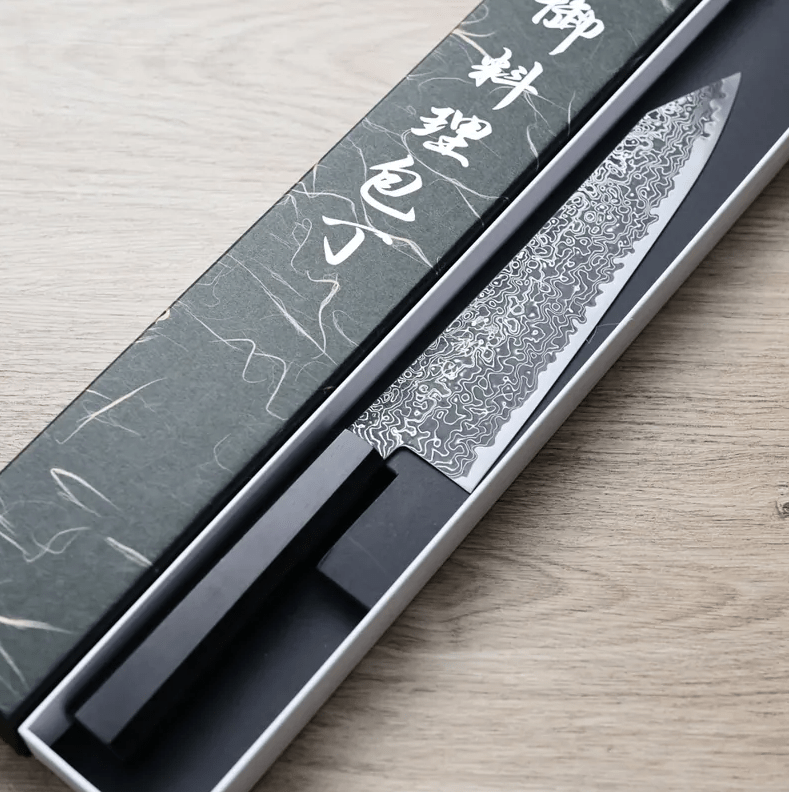 初心 流冰 牛刀 210mm<br>SG2鋼 黑染大馬士革