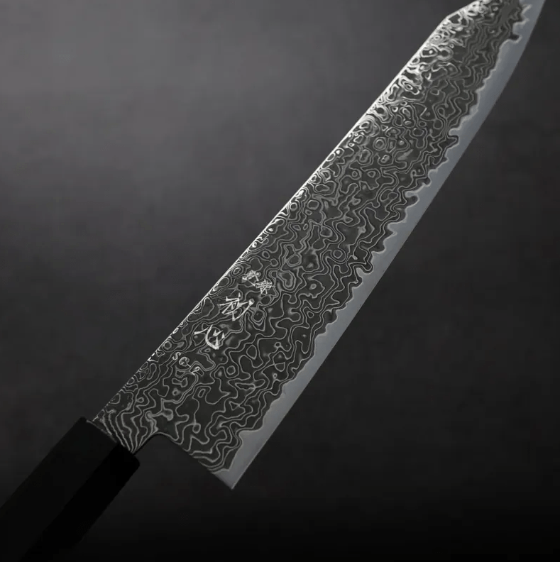 初心 流冰 牛刀 210mm<br>SG2鋼 黑染大馬士革