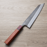 初心x吉金刃物 切付牛刀 <br>210mm 白紙鋼 黑梨地