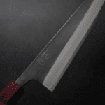 初心x吉金刃物 切付牛刀 <br>210mm 白紙鋼 黑梨地