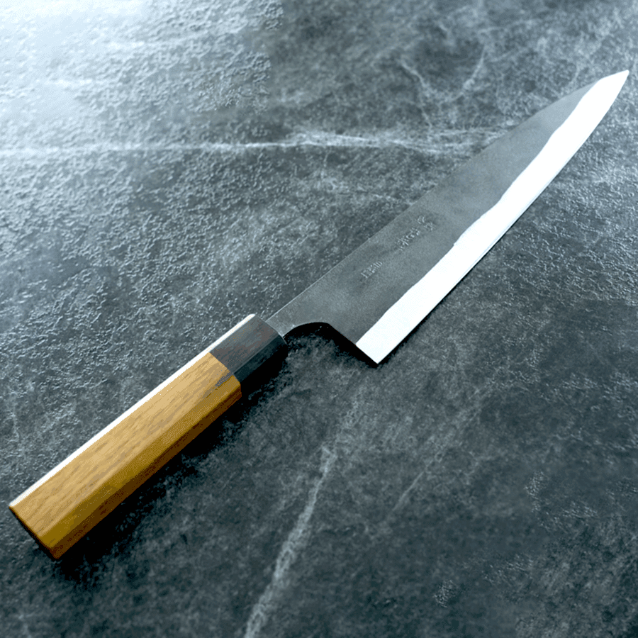 石川_24_1 石川刃物 牛刀 240mm 白紙鋼 黑打