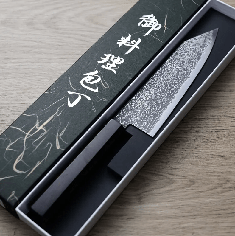 初心 流冰 文化 180mm<br>SG2鋼 黑染大馬士革