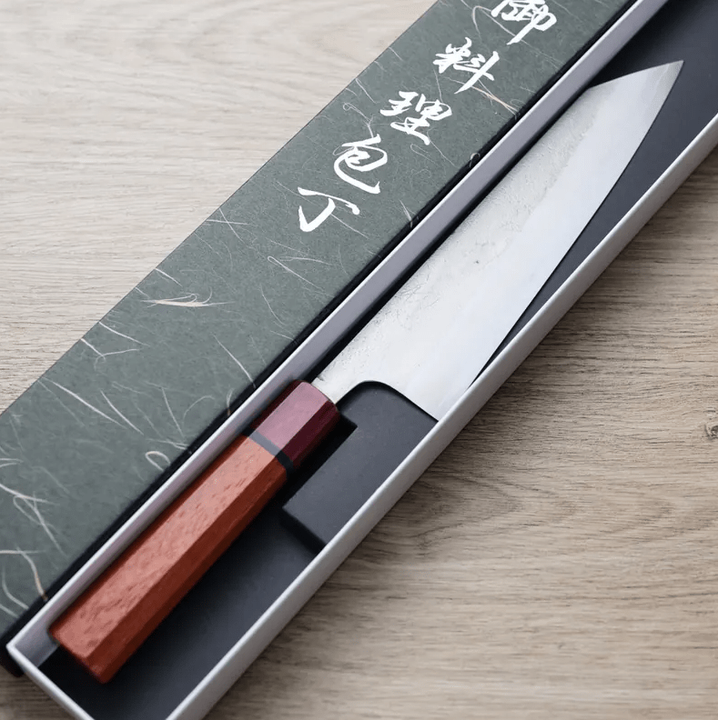 初心x吉金刃物 切付牛刀<br>210mm SKD高速鋼 梨地
