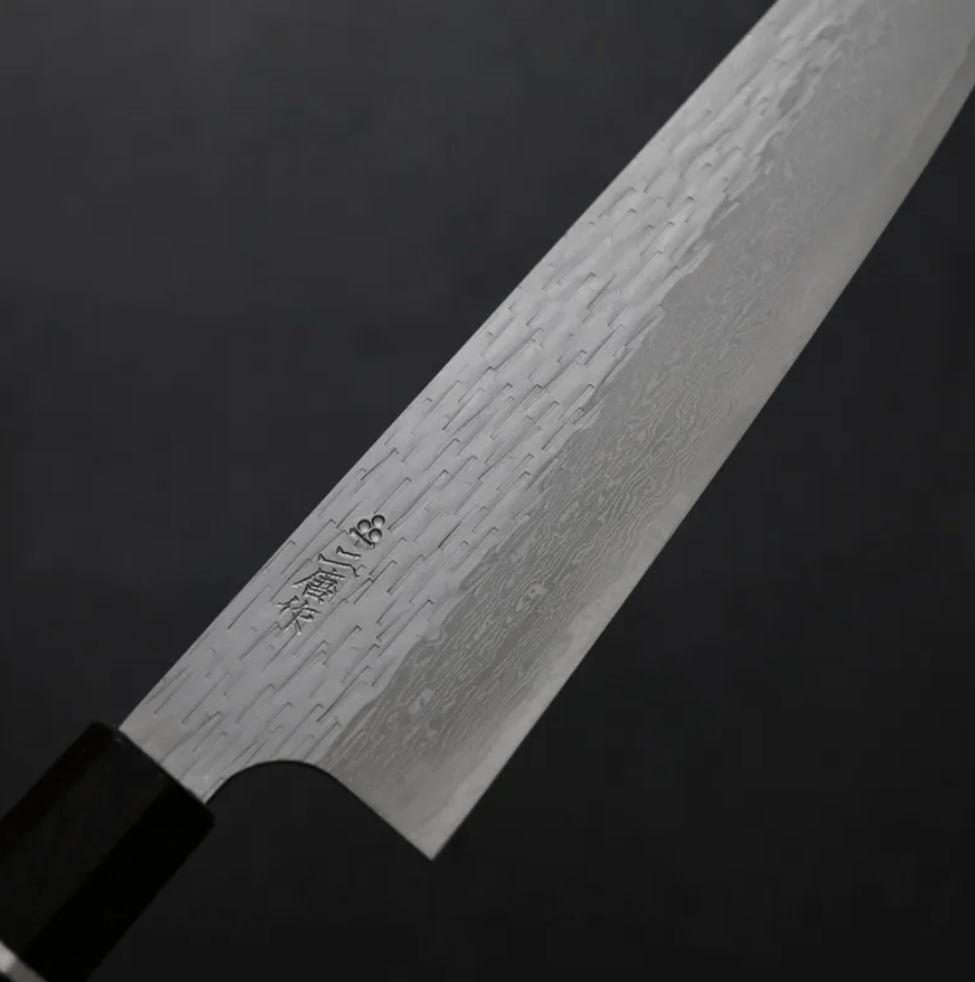 二唐刃物 牛刀 225mm VG XEOS鋼<br>鎚目大馬士革