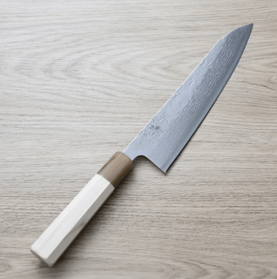 作SAKU 研 牛刀 210mm 瑞典鋼 和紙地 大馬士革 作SAKU 研 牛刀 210mm<br>瑞典鋼 和紙地 大馬士革