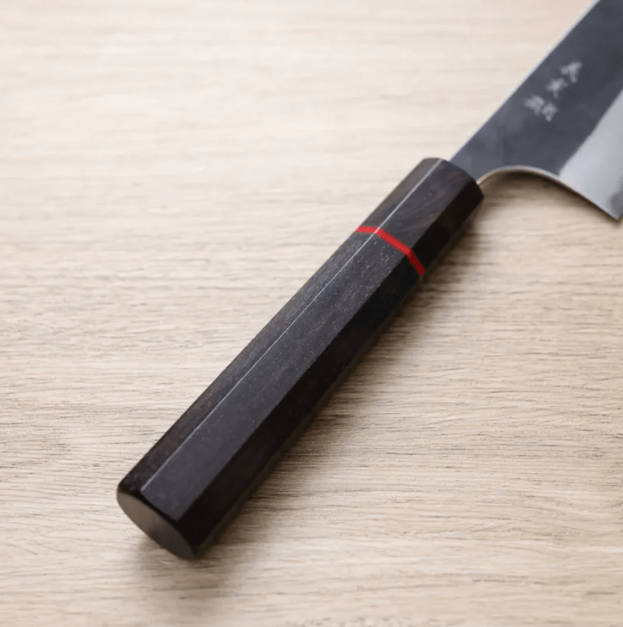 加藤義実 牛刀 240mm 青紙超級鋼 黑打梨地 (6) 加藤義実 牛刀 240mm <br>青紙超級鋼 黑打梨地