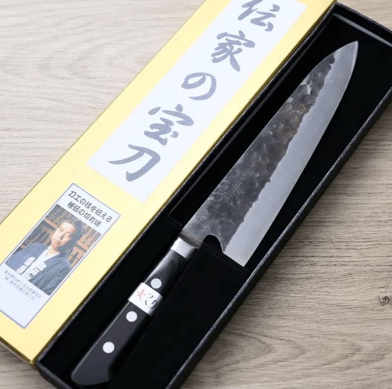 藤原照康 傳家寶刀 牛刀 210mm 青紙超級鋼 洋柄 (2) 藤原照康 傳家寶刀 牛刀<br>210mm 青紙超級鋼 洋柄