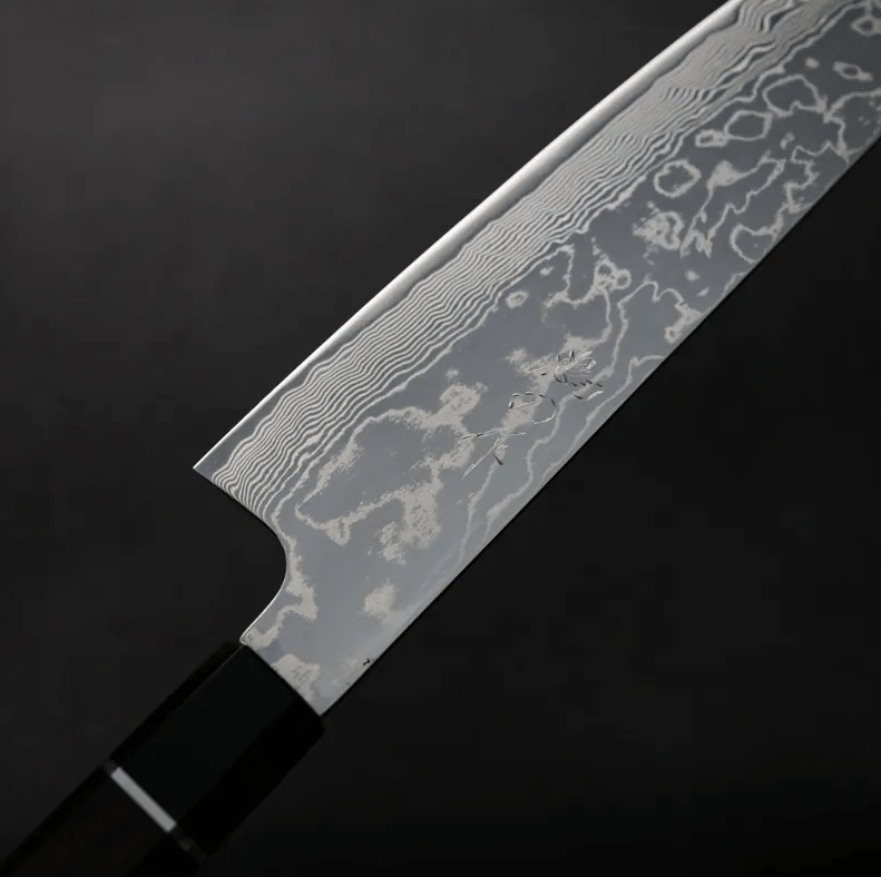 鳩野憲志朗 牛刀 210mm SG Strix鋼 大馬士革 (5) 鳩野憲志朗 牛刀 210mm SG Strix鋼 大馬士革