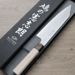 鳩野憲志朗 牛刀 210mm<br>銀三鋼 大馬士革