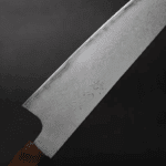 鳩野憲志朗 牛刀 210mm<br>銀三鋼 大馬士革