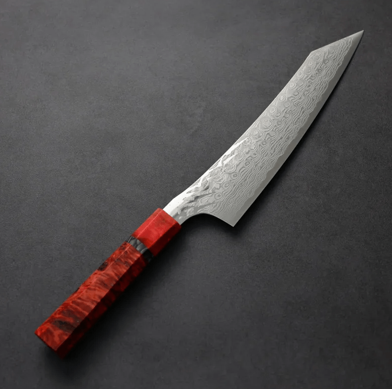 龍泉刃物 紅蓮緋龍 牛刀 210mm SG Strix <br> 63層鎳染大馬士革