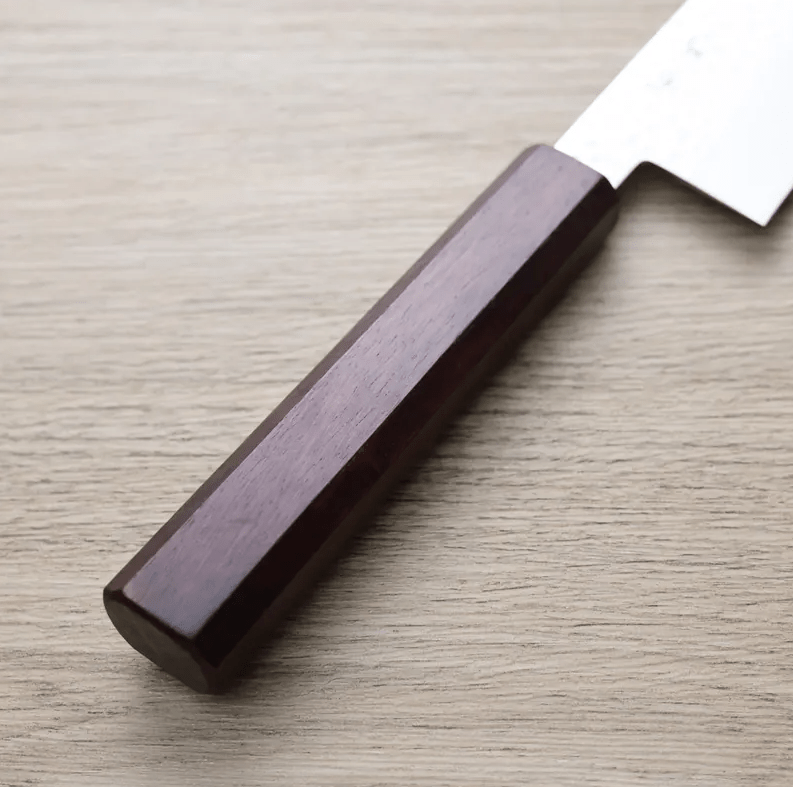 佐海 三德 170mm VG10鋼<br>鎚目大馬士革 紅柄