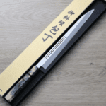 山脇刃物/鄉右馬允義弘 切付柳刃<br>300mm 銀三綱 鏡面血流