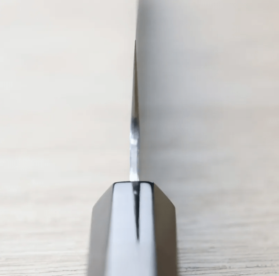 二唐刃物 牛刀 210mm VG Xeos鋼 黑打鎚目大馬士革 (4) 二唐刃物 牛刀 210mm VG Xeos鋼 <br>黑打鎚目大馬士革