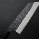 二唐刃物 菜切 180mm <br>SG2粉末HSS鋼 黑打鎚目