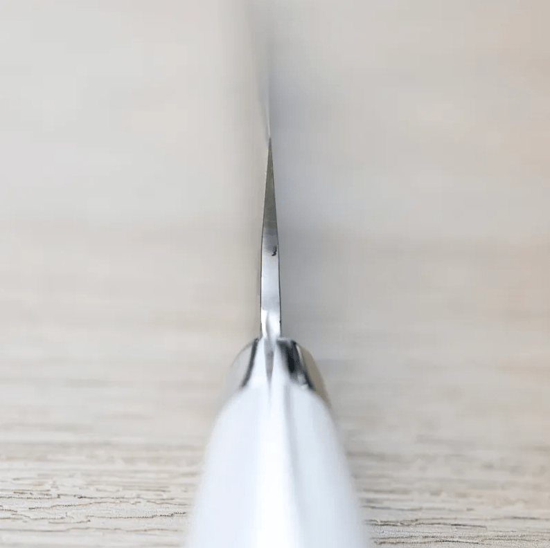 佐治武士 蔬果 150mm VG10鋼<br>十字鎚目 黑染大馬士革 壓克力柄