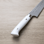 佐治武士 蔬果 150mm VG10鋼<br>十字鎚目 黑染大馬士革 白壓克力柄