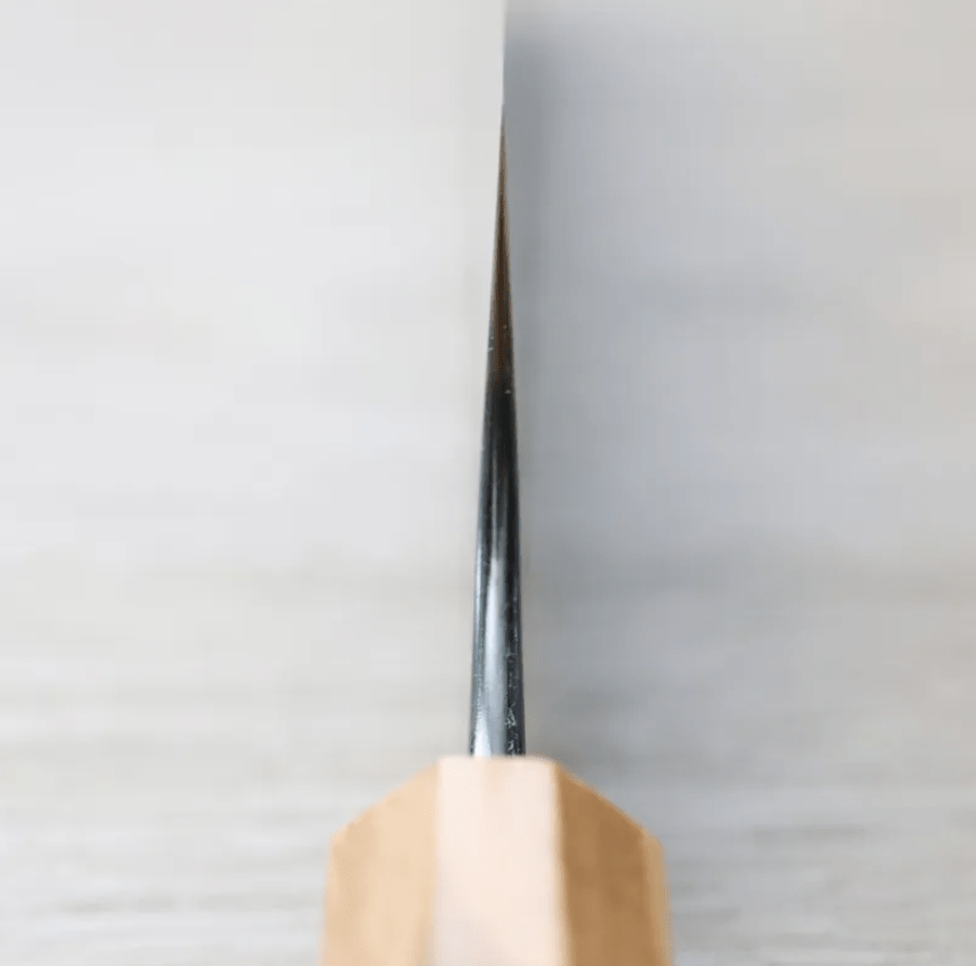 加藤義實 V鎚目 文化 170mm 青紙超級鋼 黑打 (4) 加藤義實 V鎚目 文化 170mm 青紙超級鋼 黑打