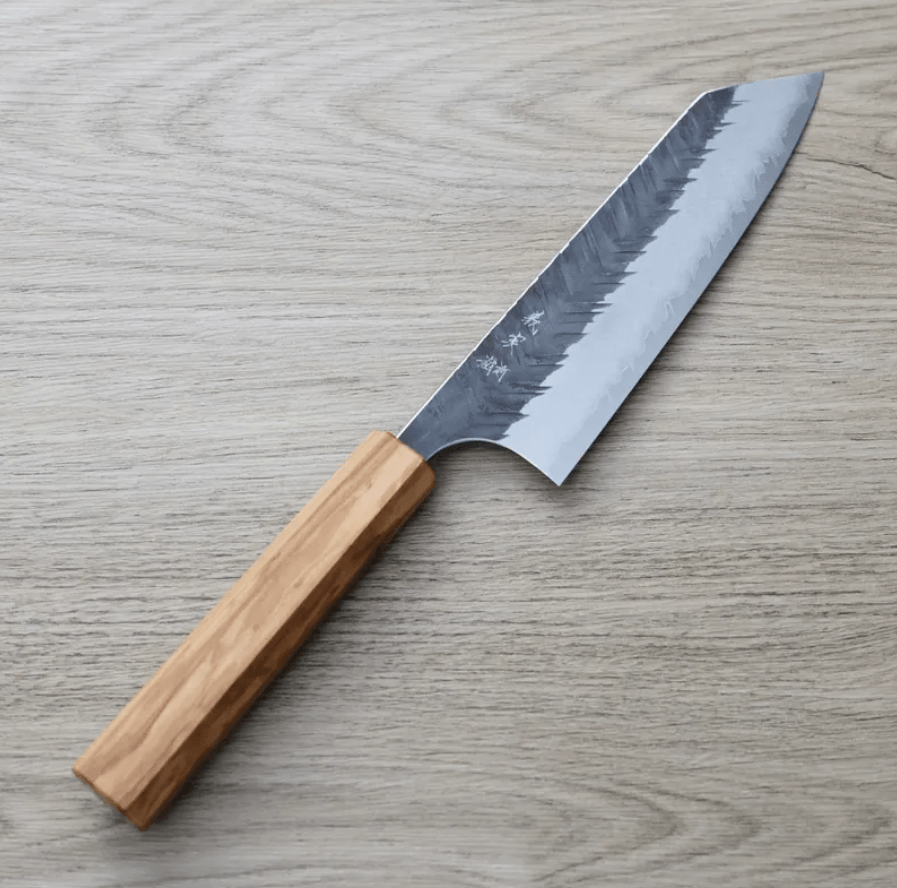 加藤義實 V鎚目 文化 170mm 青紙超級鋼 黑打 加藤義實 V鎚目 文化 170mm 青紙超級鋼 黑打